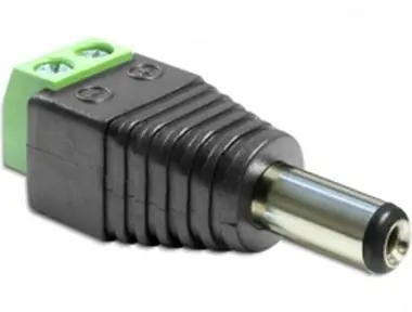 Delock adaptér DC 2.5 x 5.5 mm samec na svorkovnici / 2 piny 