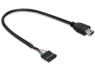 Delock kabel USB 2.0 pinový konektor samice <-> USB mini samec / 30 cm