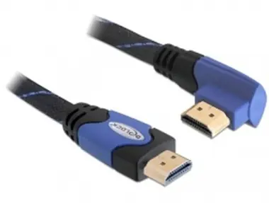 Delock Kabel High Speed HDMI s Ethernetem – HDMI A samec <-> HDMI A samec pravoúhlý / 5 m