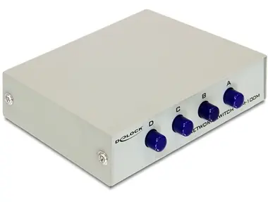 Delock přepínač ethernetového rozhranní 10 / 100 4-porty / manuální