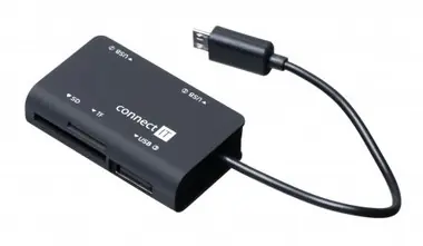 CONNECT IT čtečka paměťových karet + USB hub pro Samsung / OTG / microUSB
