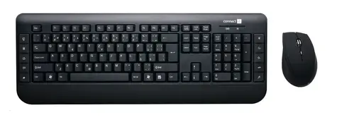 CONNECT IT Combo černá / Set bezdrátová klávesnice + myš / CZ + SK layout / USB / 1600DPI