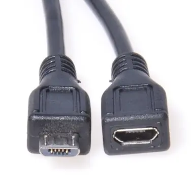 PremiumCord Kabel prodlužovací micro USB 2.0 male-female 5m černá