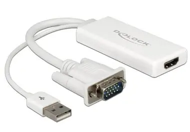 Delock Adaptér VGA na HDMI s audio