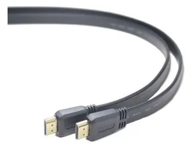 Gembird HDMI V1.4 male-male 1 m / plochý kabel s pozlacenými konektory