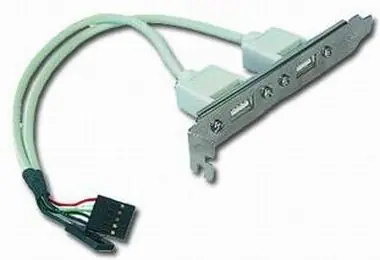 Gembird vývod 2x USB z MB na záslepku skříně / kabel 25cm / bulk