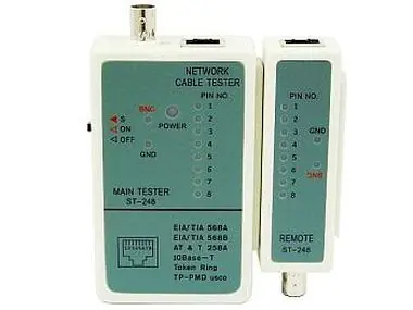 Gembird tester kabelů RJ45 (UTP/STP) & RG-58 / LED diody