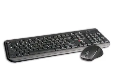 C-TECH WLKMC-01 + myš / bezdrátový combo set s myší / CZ/SK / USB / černá
