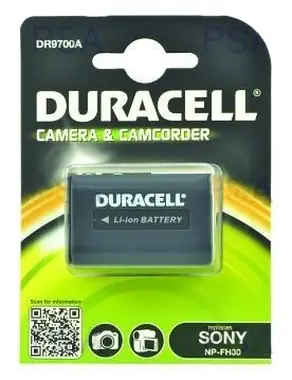 DURACELL Baterie - DR9700A pro Sony NP-FH30 / černá / 650 mAh / 7.4Vs