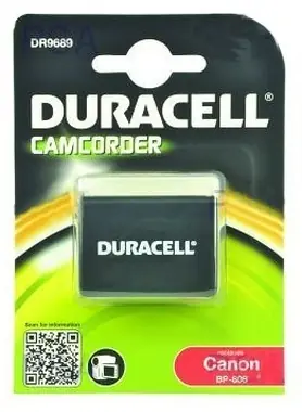 DURACELL Baterie - DR9689 pro Canon BP-808 / černá / 850 mAh / 7.4V