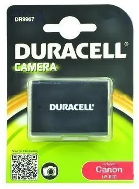 DURACELL Baterie - DR9967 pro Canon LP-E10 / černá / 1020 mAh / 7.4 V