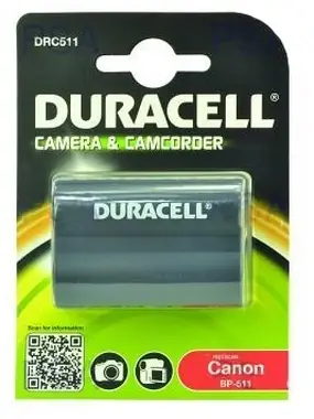 DURACELL Baterie - DRC511 pro Canon DRC511 / černá / 1400 mAh / 7.4 V
