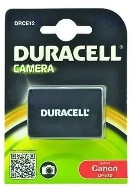 DURACELL Baterie - DRCE12 pro Canon LP-E12 / černá / 600mAh / 7.2V