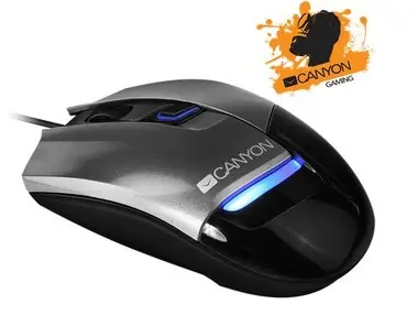 CANYON CNS-SGM4G / herní myš / optická 800/1200/1600 dpi / 125Hz / 4000 fps / USB / šedá