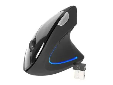 Tracer Flipper / bezdrátová optická myš / 2.4GHz / vertikální / 1600 DPI / 6 tlačítek / černá