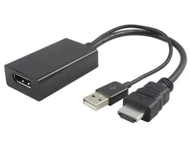PremiumCord adaptér HDMI na DisplayPort Male/Female / s napájením z USB