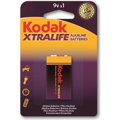 KODAK XTRALIFE alkalická baterie 9V / 1ks / blister