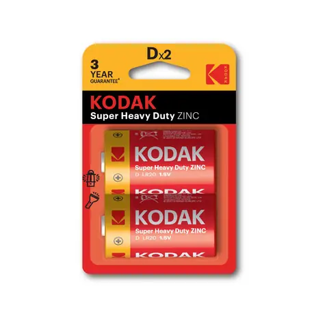 Kodak HEAVY DUTY zinco-chloridové baterie D / 2ks / blister