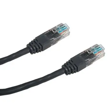DATACOM Patch kabel UTP CAT5E 0.25m černá