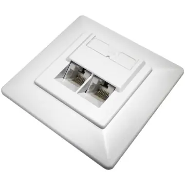 DATACOM Datová zásuvka UTP CAT5E / 2xRJ45 / pod omítku / bílá