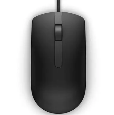 DELL MS116 (570-AAIS) černá / Optická myš / 1000dpi / 2 tlačítka + rolovací kolečko / USB / 1.8 m