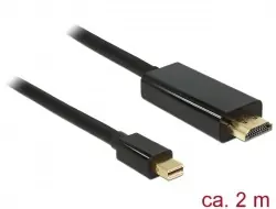 DeLock kabel mini Displayport 1.2 samec k High Speed HDMI A samec 4K 2 m