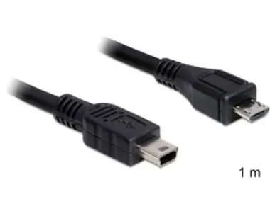 DeLock Cable USB 2.0 micro-B male > USB mini male / 1 m