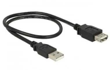 Delock kabel USB 2.0 typ A samec > USB 2.0 typ A samice / prodlužovací / 0.5 m