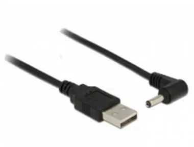 DeLock napájecí kabel USB > DC 3.5 x 1.35 mm Male 90° / 1.5 m