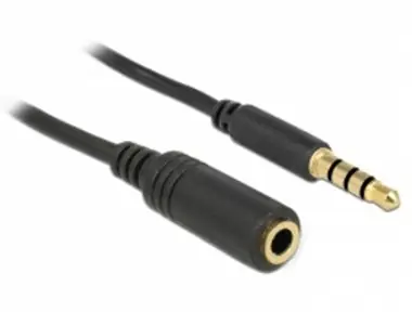 DeLock prodlužovací kabel Audio Stereo Jack 3.5 mm samec / samice IPhone 4 pin / 0.5 m