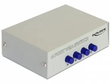 DeLock VGA Switch 4-portový / manuální / obousměrný