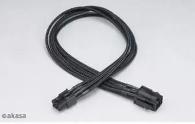 AKASA kabel prodlužovací FLEXA V6/ prodloužení napájecího 6pin kabelu pro VGA / 40cm
