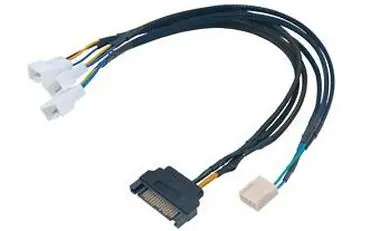 AKASA kabel FLEXA FP3S / pro připojení 3 PWM ventilátorů / 30cm