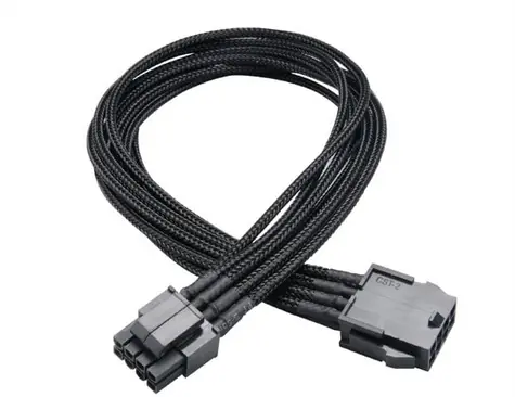 AKASA AK-CBPW08-40BK Flexa P8 / prodloužení napájecího kabelu / 8 pin ATX12V / 40cm 