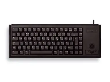 Cherry klávesnice G84-4400 s trackballem / drátová / USB / ultralehká a malá / černá / EU 