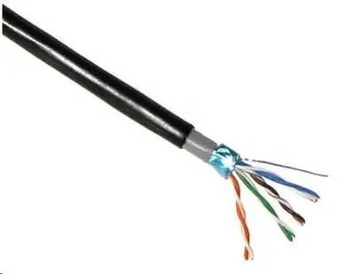 LYNX FTP kabel Cat5E / venkovní PE / dvojitý plášť PE+PVC / 305m / černý
