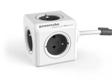 PowerCube Extended šedá / Prodlužovací přívod 230V / 1.5m / 5 zásuvek
