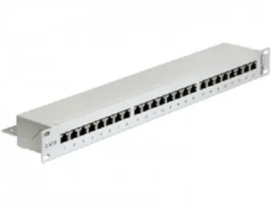 Delock 19” Patch Panel / 24 Port / Cat.6 / šedá