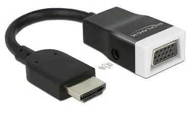 DeLock adaptér HDMI-A samec > VGA samice s Audio 