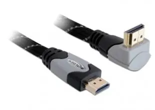 DeLock Kabel High Speed HDMI with Ethernet – HDMI A samec > HDMI A samec / pravoúhlý / 2 m