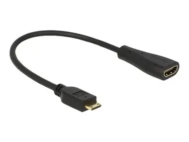 DeLock Cable High Speed HDMI with Ethernet - mini C male > A female