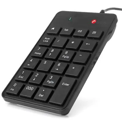 C-TECH KBN-01 numerická klávesnice / 23 kláves / USB / slim / černá