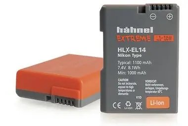 Hähnel EXTREME Li-Ion HLX-EL14 / kompatibilní baterie Nikon EN-EL14/EL14a / 1100mAh / 7.4V / 8.1Wh
