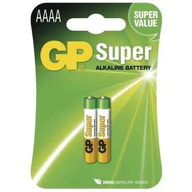 GP alkalické baterie AAAA / 1,5V / (LR8D425) / 2 pack blistr