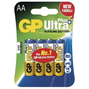 GP Ultra Plus alkalické baterie AA LR06 / 4ks
