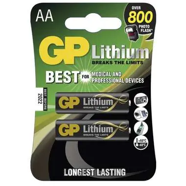 GP lithiová baterie AA FR06 / 2ks