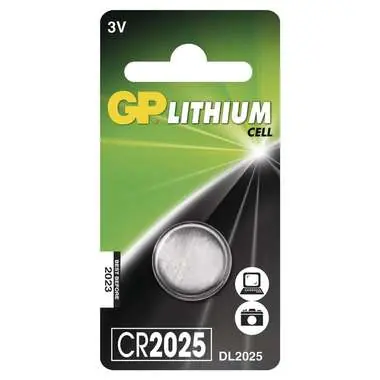 GP Lithiová knoflíková baterie CR2025 / 1ks