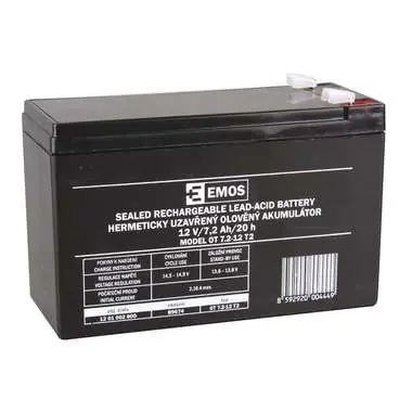 EMOS Bezúdržbový olověný akumulátor 12V 7.2Ah (faston 6.3 mm)