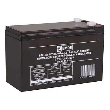 EMOS Bezúdržbový olověný akumulátor 12V 7.2Ah (faston 4.7 mm)