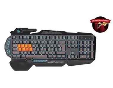 A4tech Bloody B318 / podsvícená herní klávesnice / 8 mechanických infračervených kláves / USB / CZ